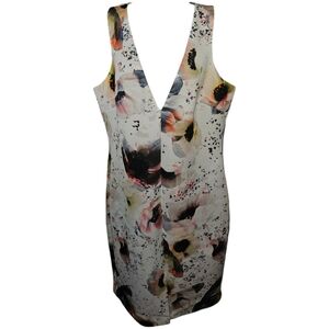 NWT Mark & James Badgley Mischka Floral Printed Scuba Sleeveless Dress